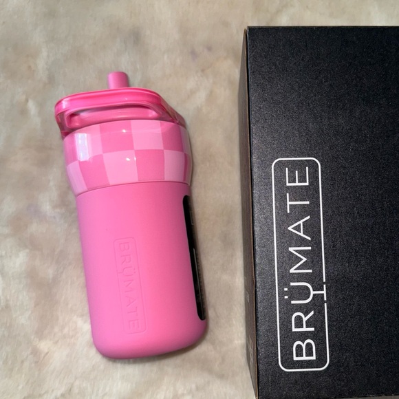 NEW! BRUMATE Pink Checker Krista Horton Kids’ 12oz LEAP New in Box - Picture 10 of 15
